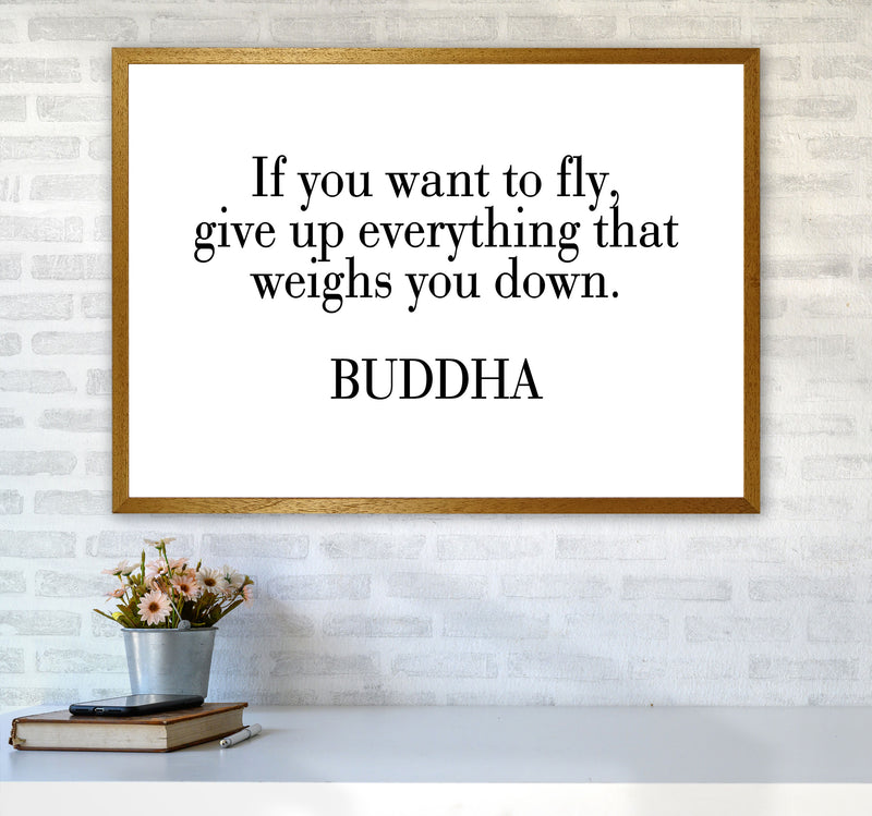 If You Want To Fly Framed Typography Wall Art Print A1 Print Only