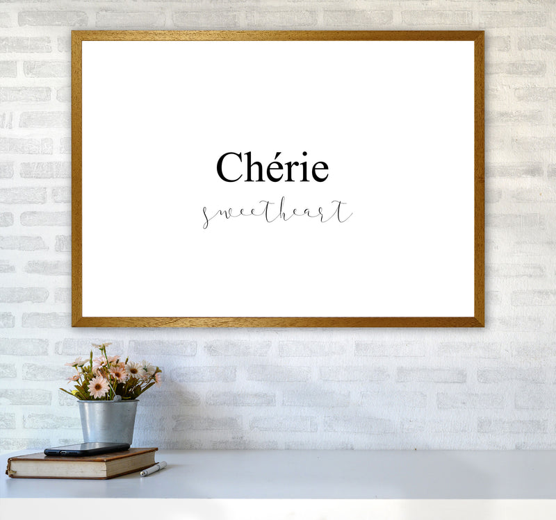 Chérie Framed Typography Wall Art Print A1 Print Only