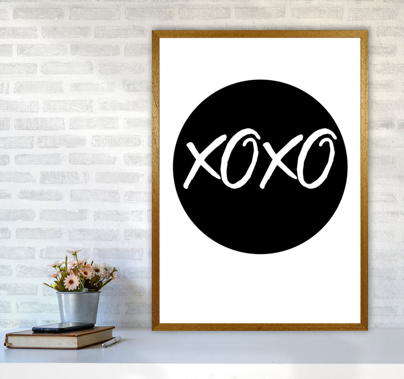 XOXO Black Circle Modern Print A1 Print Only
