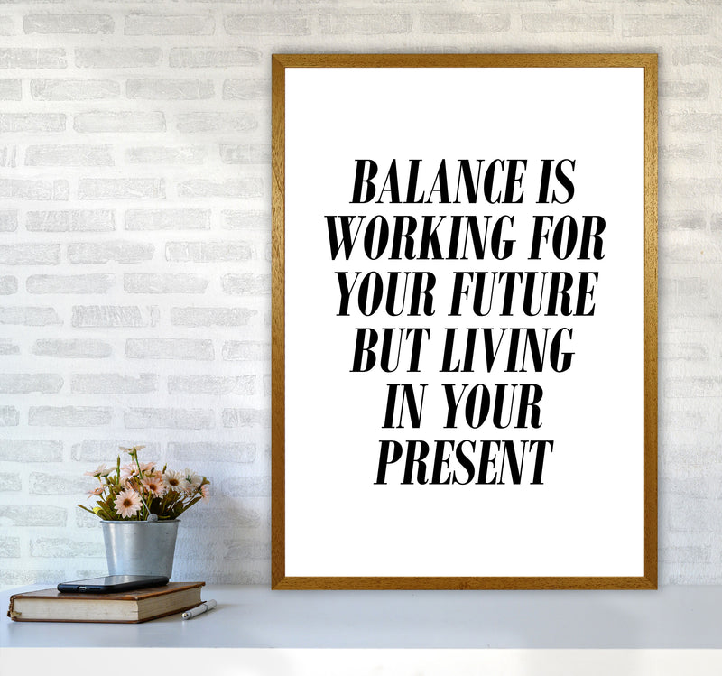 Balance Framed Typography Wall Art Print A1 Print Only
