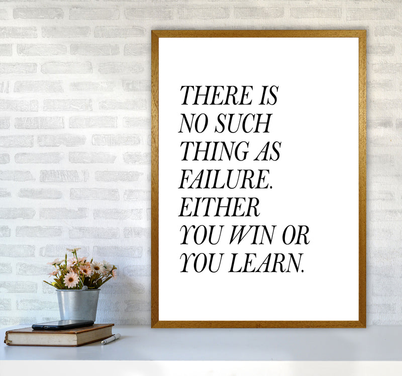 No Such Thing As Failure Framed Typography Wall Art Print A1 Print Only