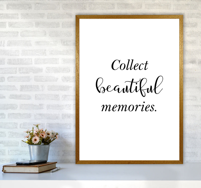 Collect Beautiful Memories Framed Typography Wall Art Print A1 Print Only