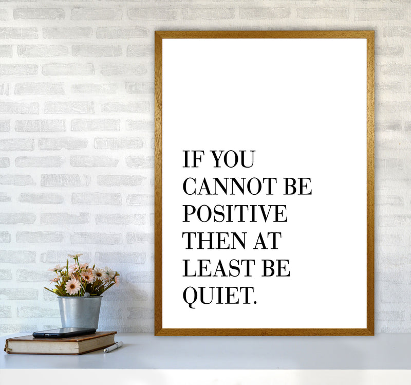 Be Quiet Framed Typography Wall Art Print A1 Print Only
