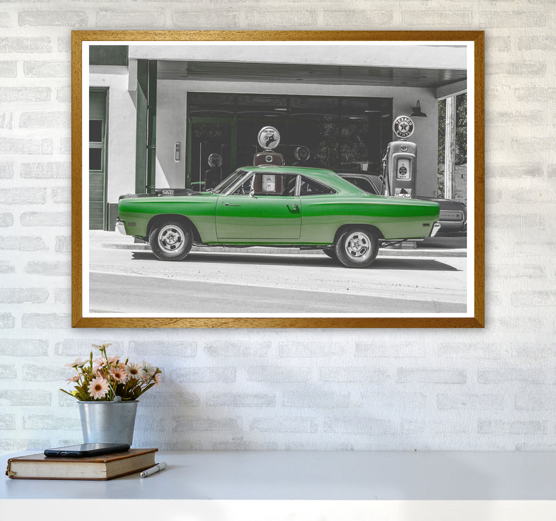 Green Car Modern Print A1 Print Only