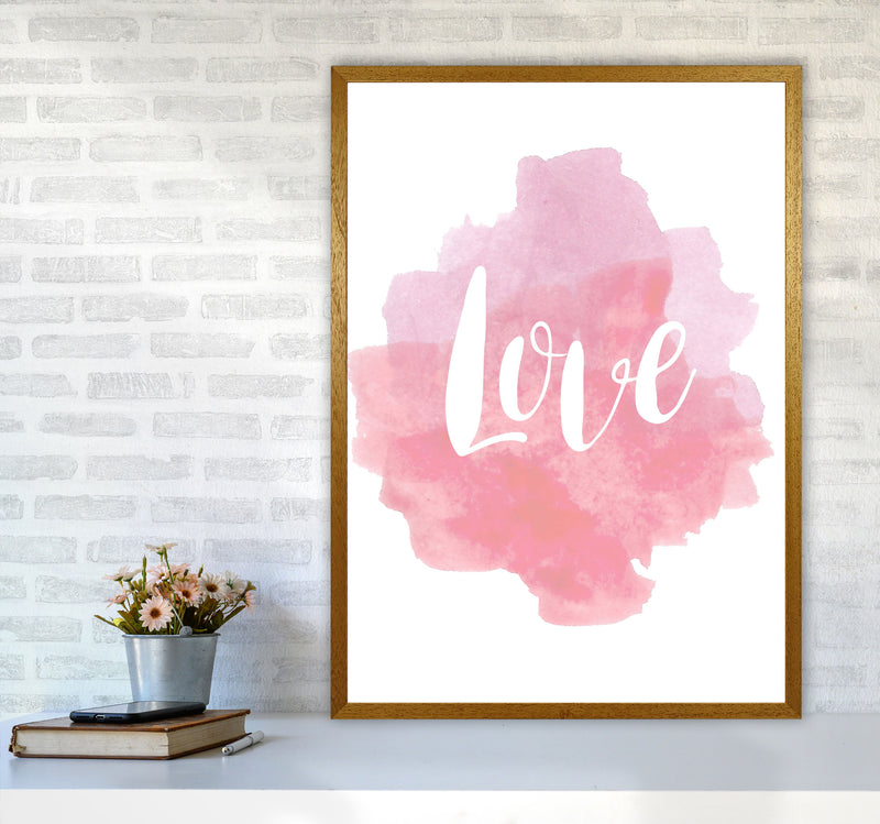 Love Pink Watercolour Modern Print A1 Print Only