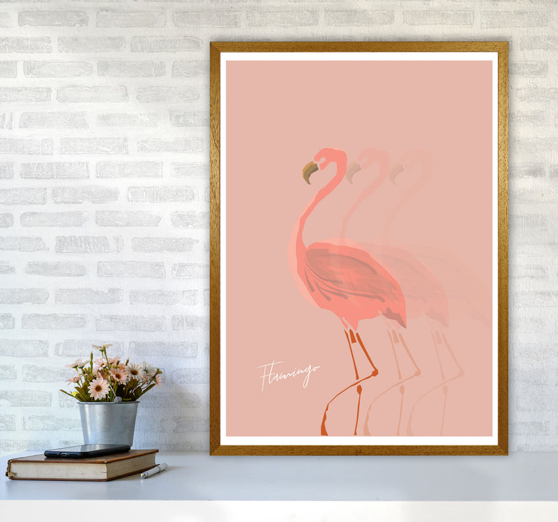 Flamingo Shadow Modern Print Animal Art Print A1 Print Only