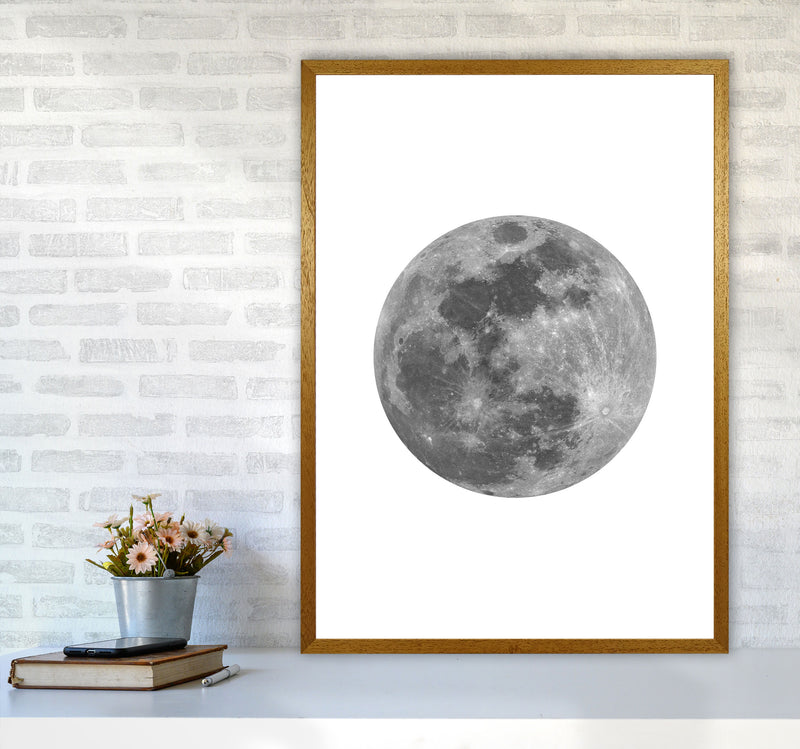Grey Moon Modern Print A1 Print Only