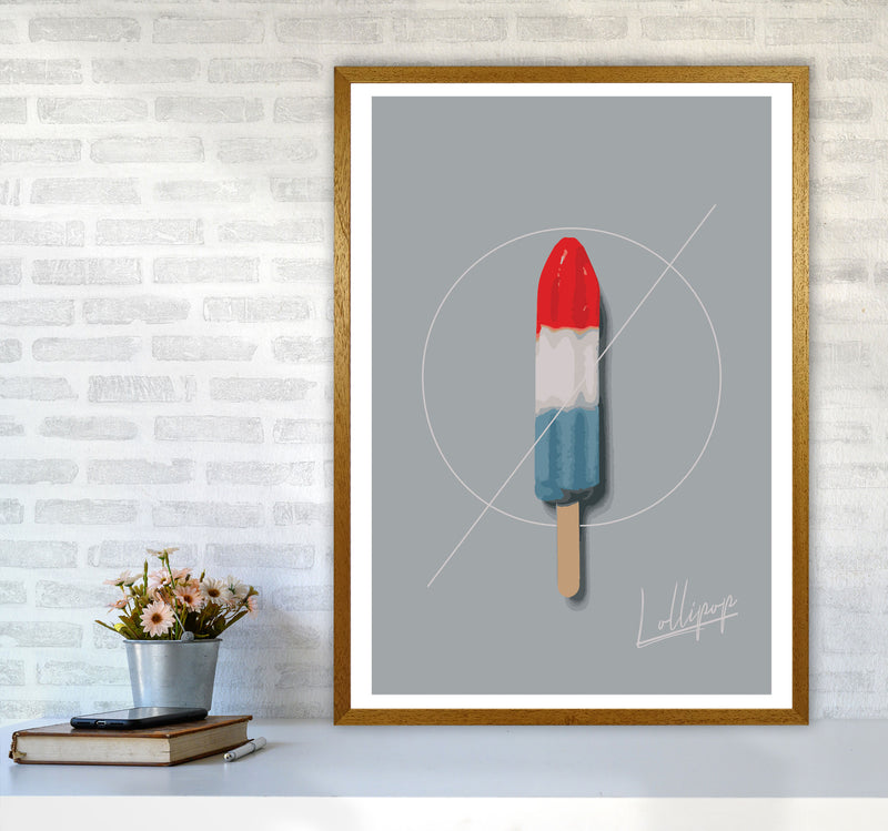 Ice Lolly Modern Print, Framed Kitchen Wall Art A1 Print Only