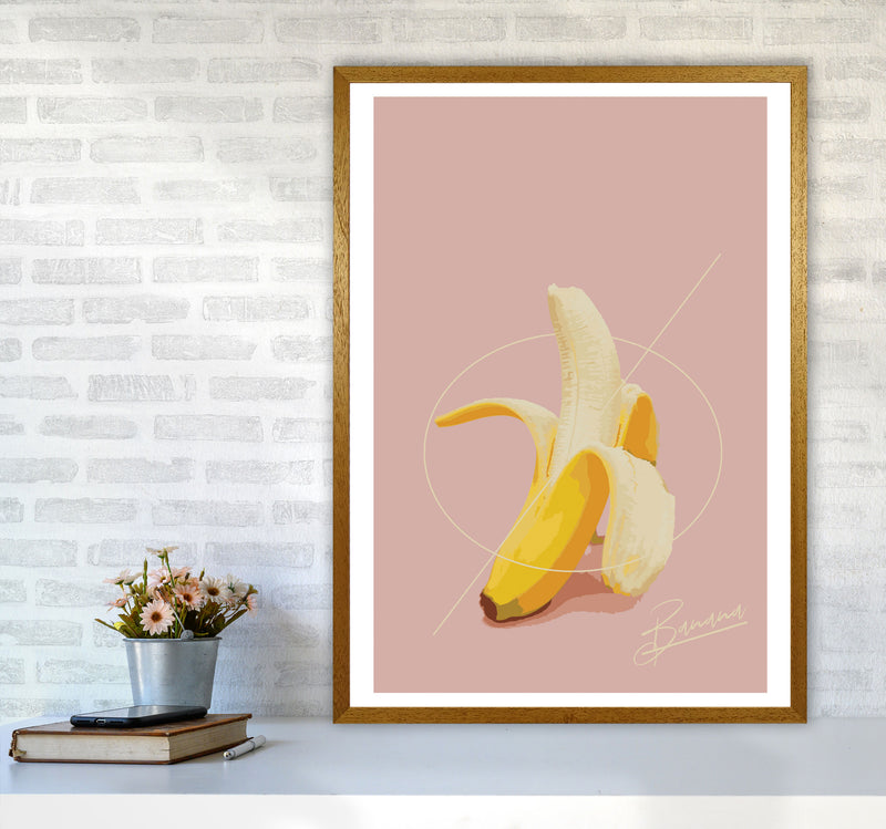 Banana Modern Print, Framed Kitchen Wall Art A1 Print Only