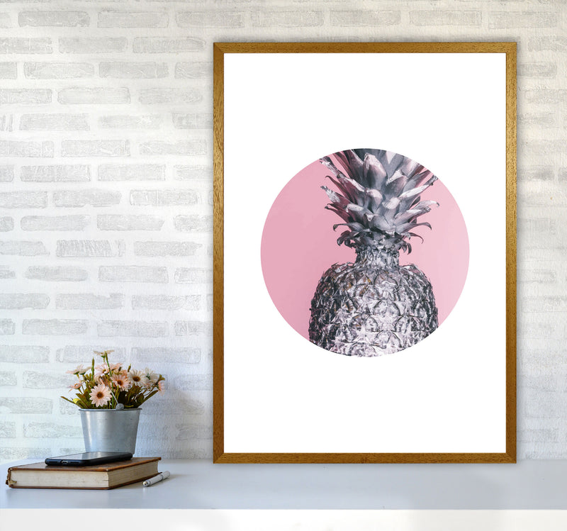 Pineapple Pink Circle Modern Print A1 Print Only