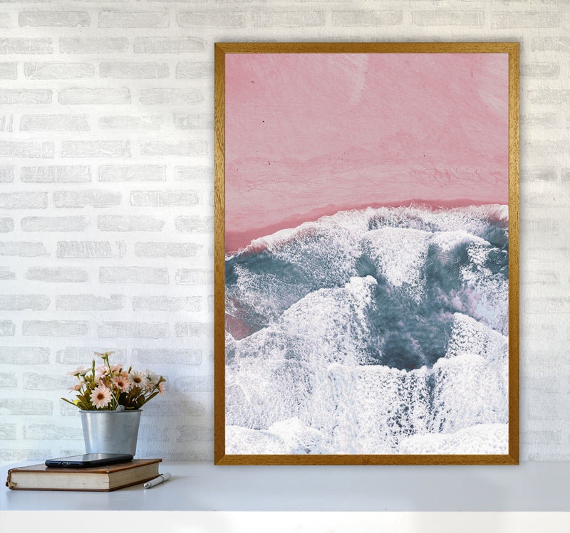 Pink Sand Modern Print, Framed Botanical & Nature Art Print A1 Print Only
