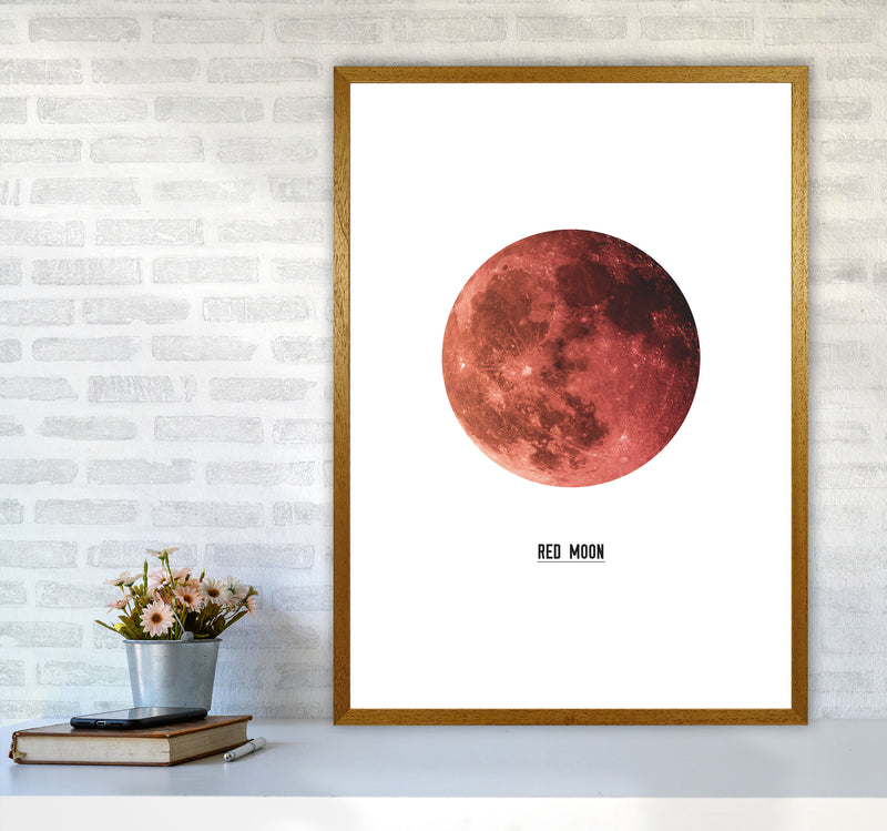 Red Moon Modern Print A1 Print Only