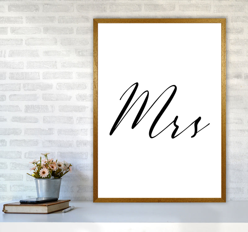 Mrs Framed Typography Wall Art Print A1 Print Only