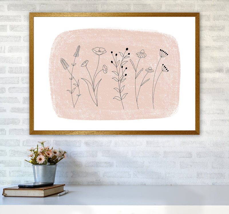 Dalia Chalk Landscape Floral  Art Print by Pixy Paper A1 Print Only
