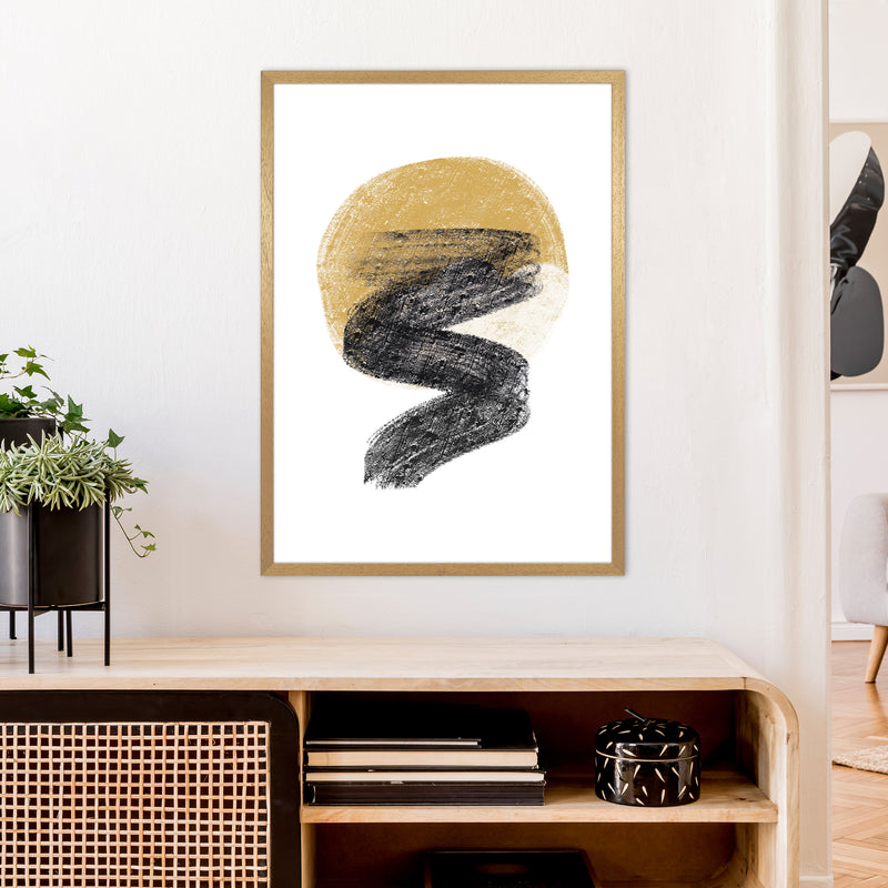 Dalia Chalk Gold Moon Zig  Art Print by Pixy Paper A1 Print Only