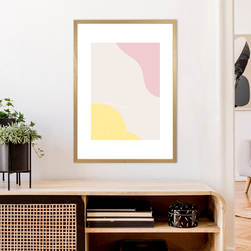 Mila Pink Abstract N18  Art Print by Pixy Paper A1 Print Only