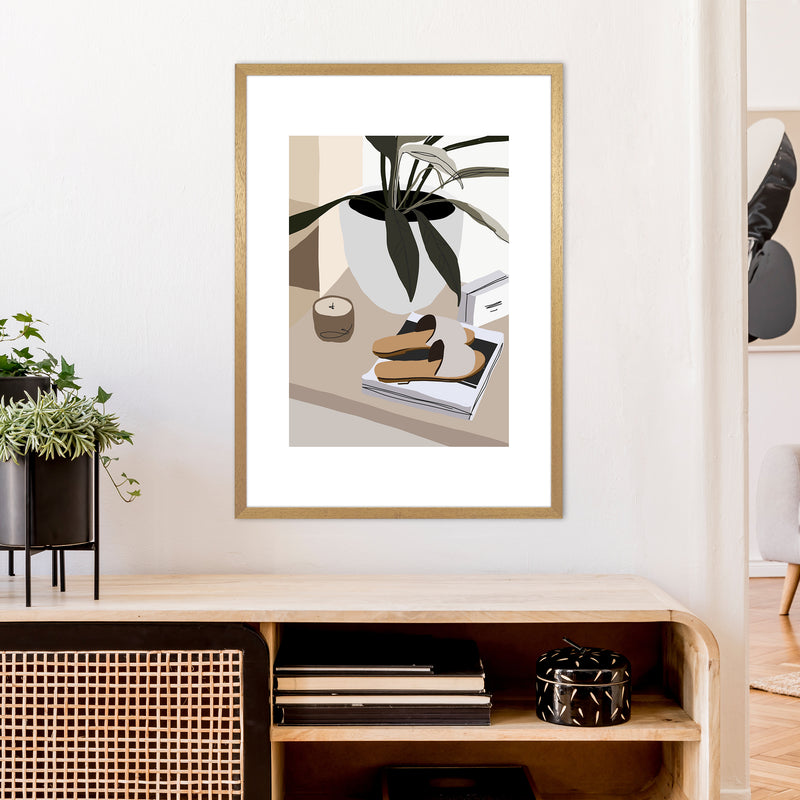 Mica Shoes And Plant N9  Art Print by Pixy Paper A1 Print Only