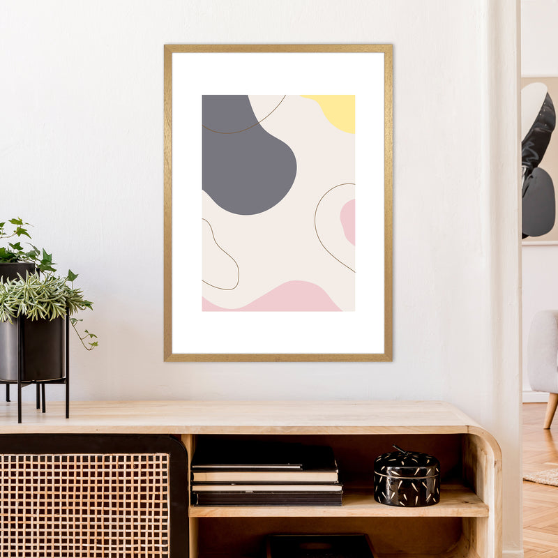 Mila Pink Abstract N17  Art Print by Pixy Paper A1 Print Only