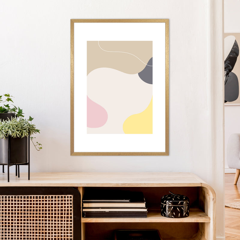 Mila Pink Abstract N24  Art Print by Pixy Paper A1 Print Only