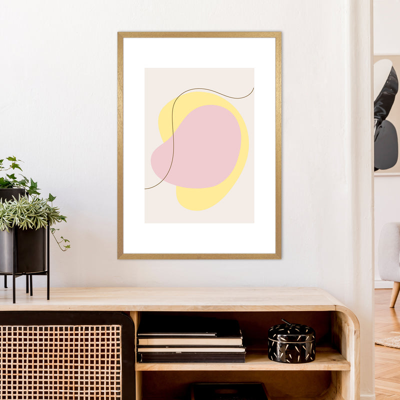Mila Pink Abstract N22  Art Print by Pixy Paper A1 Print Only