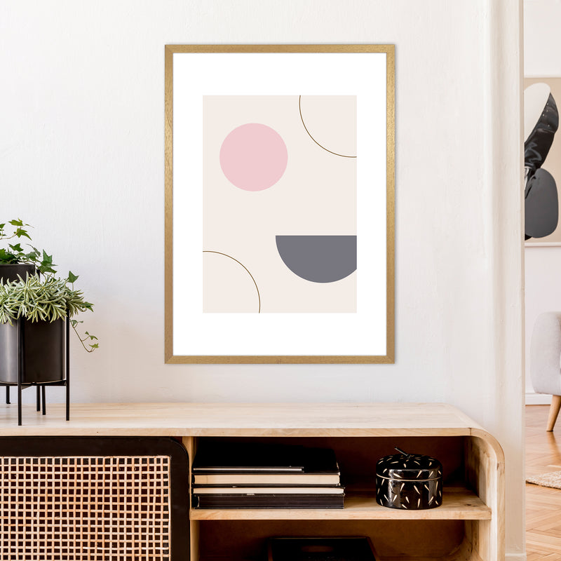 Mila Pink Abstract N23  Art Print by Pixy Paper A1 Print Only
