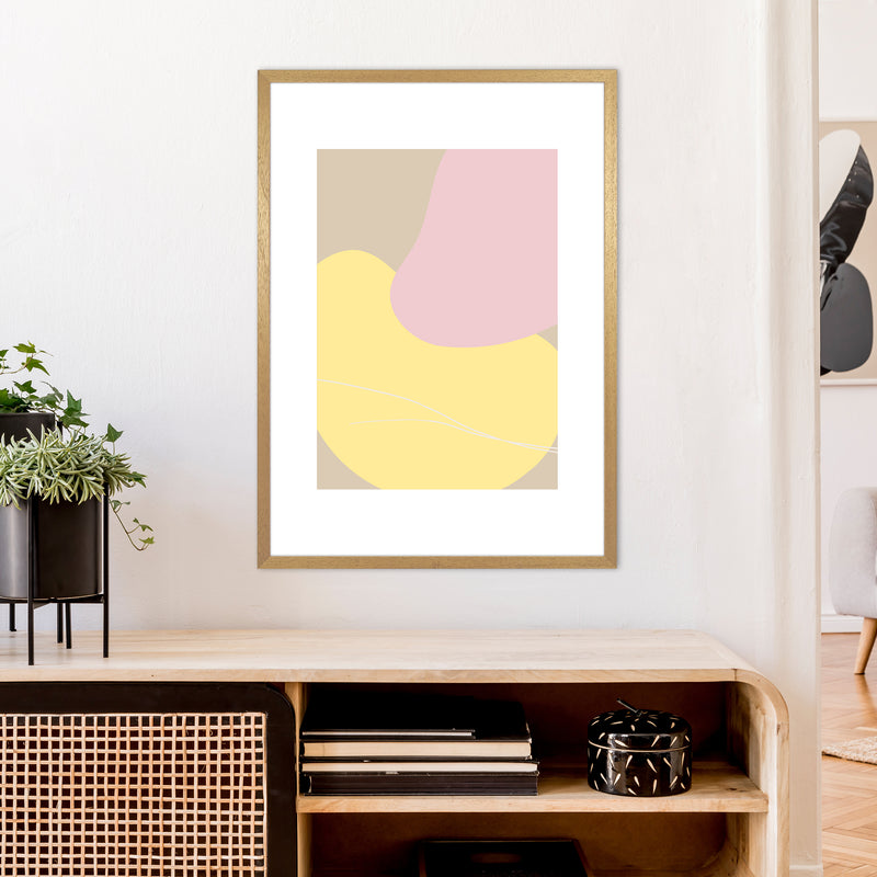 Mila Pink Abstract N20  Art Print by Pixy Paper A1 Print Only