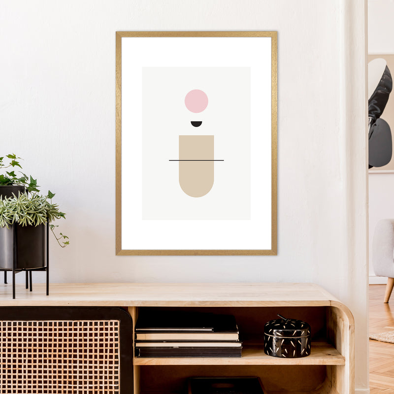 Mila Abstract Pink N1  Art Print by Pixy Paper A1 Print Only