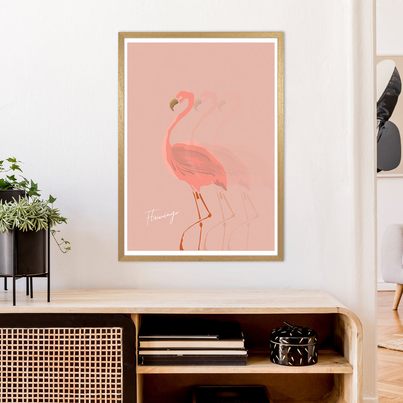 Flamingo Shadow Art Print by Pixy Paper A1 Print Only