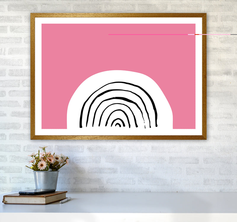 Pink Rainbow Neon Funk  Art Print by Pixy Paper A1 Print Only