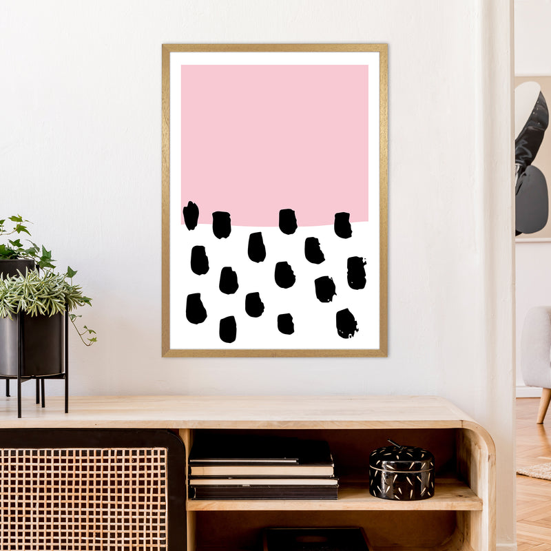 Pink Polka Neon Funk  Art Print by Pixy Paper A1 Print Only