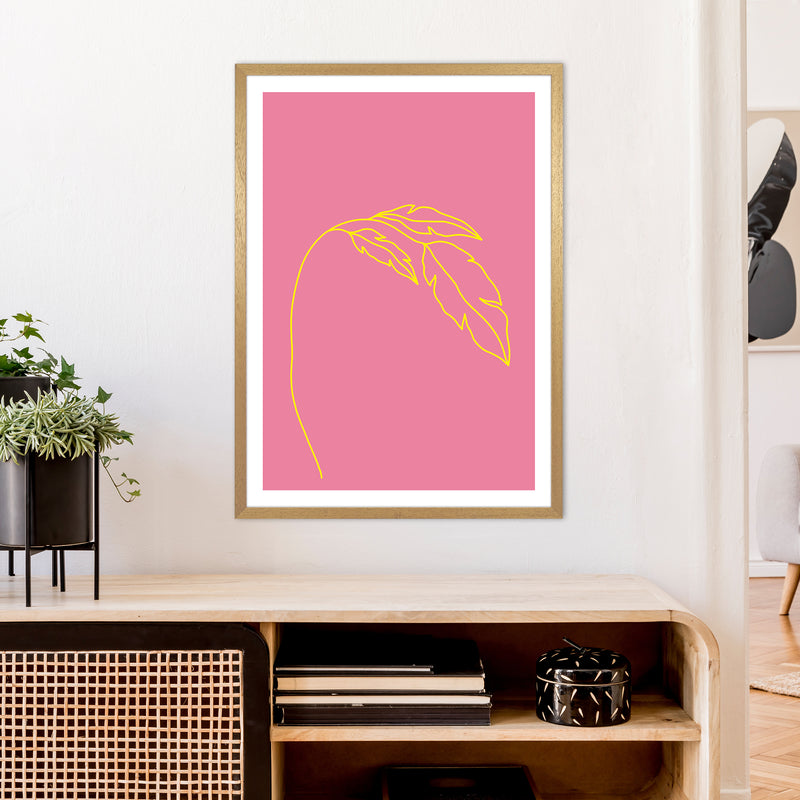 Plant Pink Neon Funk  Art Print by Pixy Paper A1 Print Only