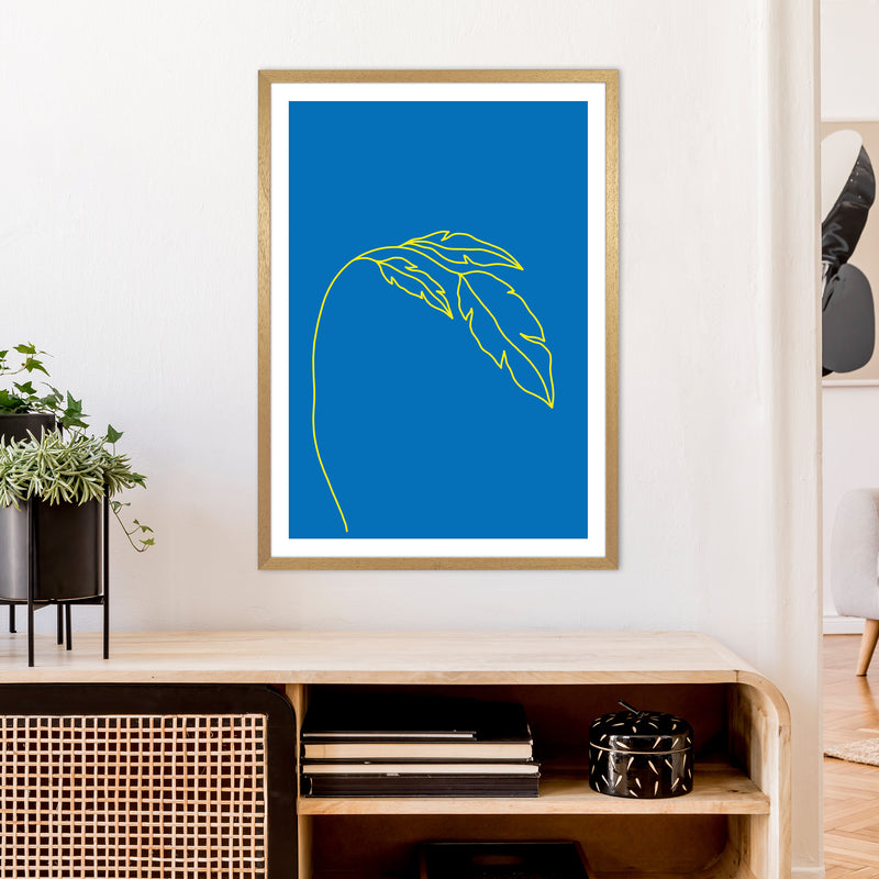 Plant Blue Neon Funk  Art Print by Pixy Paper A1 Print Only