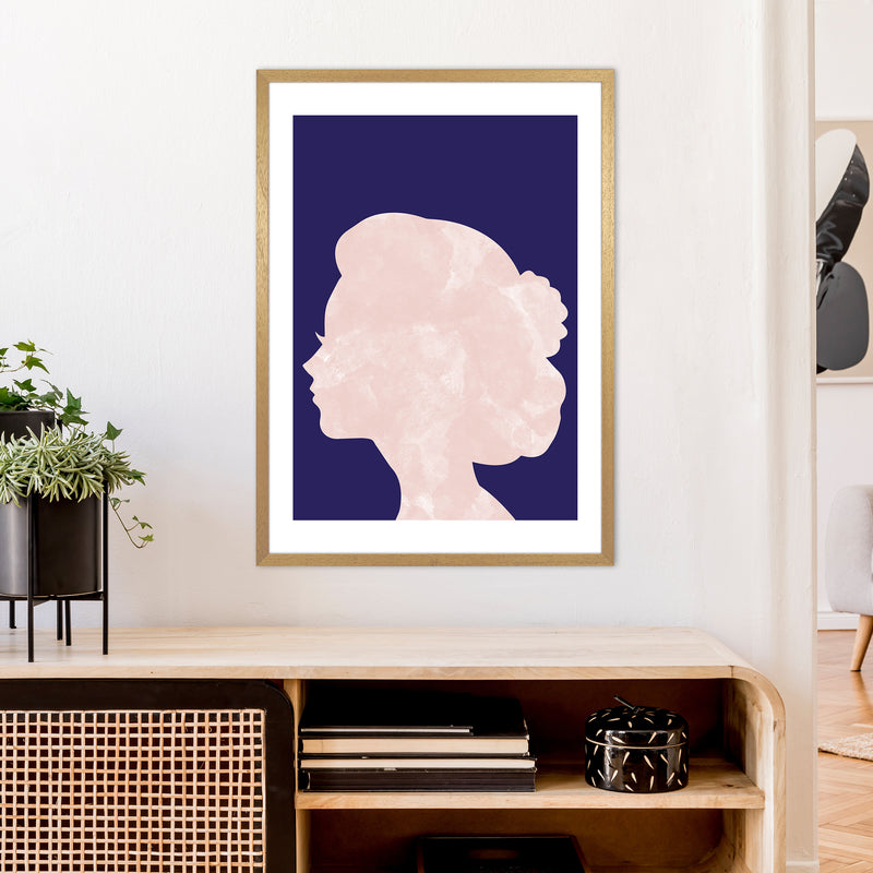 Marble Head Navy  Art Print by Pixy Paper A1 Print Only