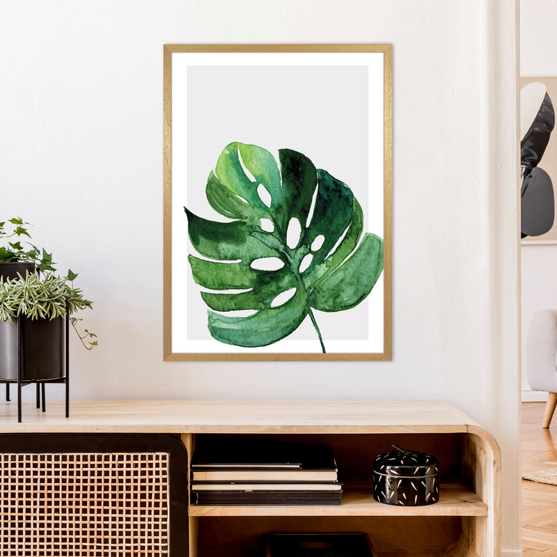 Leaf With Grey Back Exotic  Art Print by Pixy Paper A1 Print Only