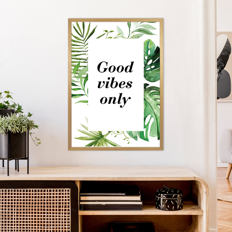 Good Vibes Only Exotic  Art Print by Pixy Paper A1 Print Only