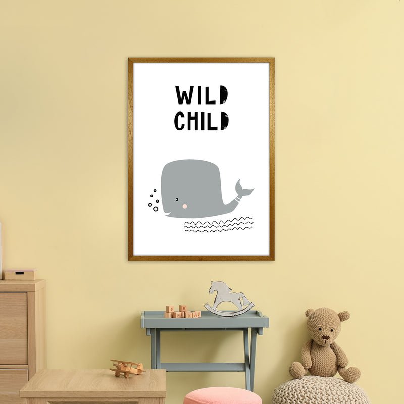 Wild Child Whale Animal  Art Print by Pixy Paper A1 Print Only