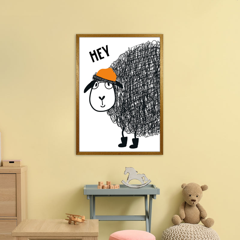 Hey Sheep Animal  Art Print by Pixy Paper A1 Print Only