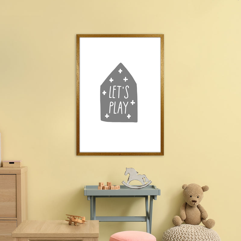 Let'S Play House Grey Super Scandi  Art Print by Pixy Paper A1 Print Only