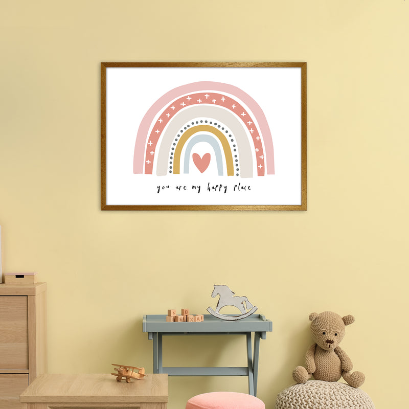 You Are My Happy Place Rainbow  Art Print by Pixy Paper A1 Print Only