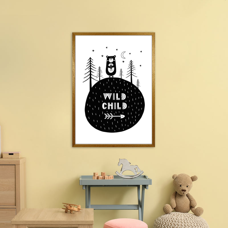 Wild Child Forest Bear  Art Print by Pixy Paper A1 Print Only