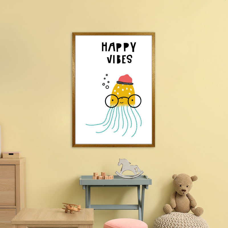 Happy Vibes Animal Pop  Art Print by Pixy Paper A1 Print Only