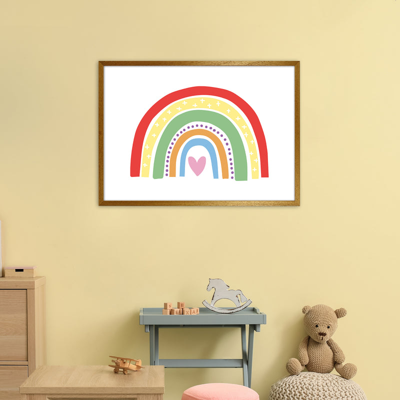 Rainbow With Heart  Art Print by Pixy Paper A1 Print Only