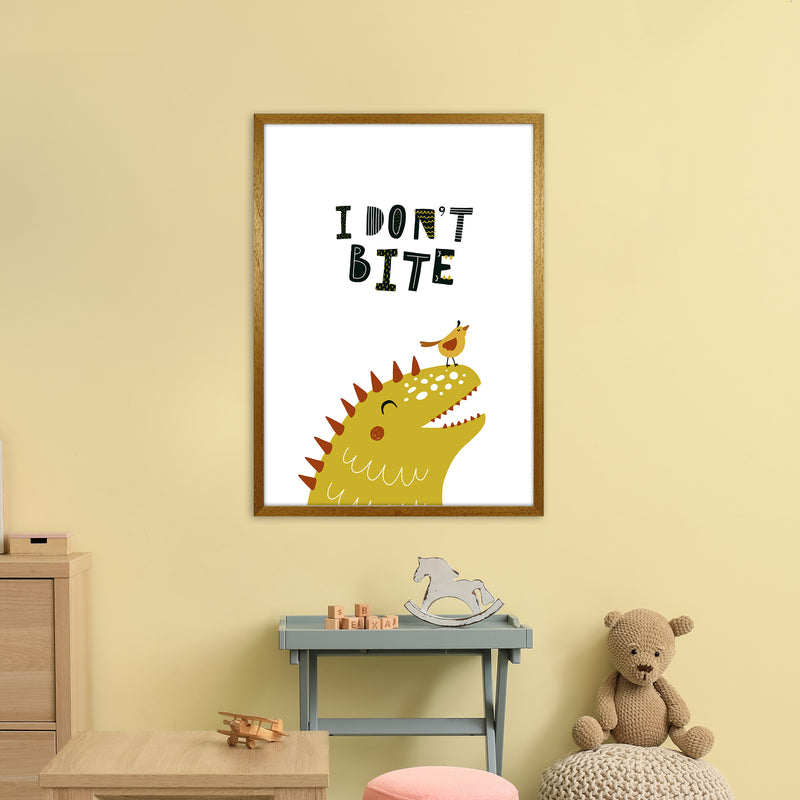 I Don'T Bite Dino  Art Print by Pixy Paper A1 Print Only