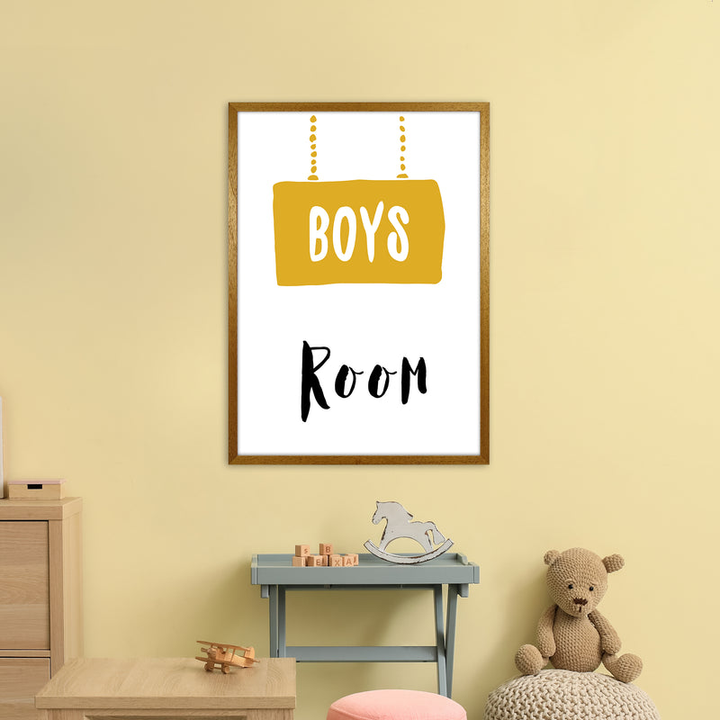 Boys Room Mustard  Art Print by Pixy Paper A1 Print Only