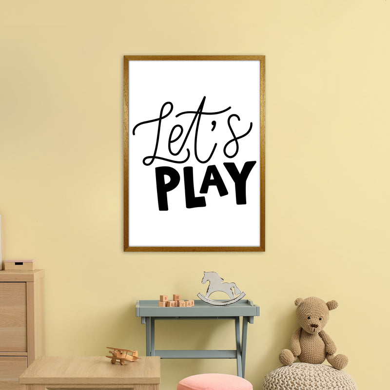 Let'S Play Black  Art Print by Pixy Paper A1 Print Only