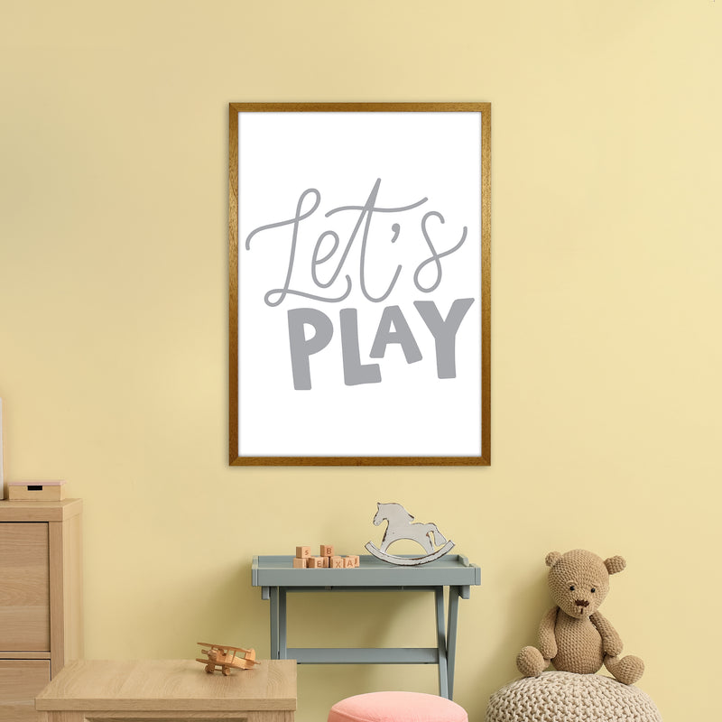 Let'S Play Grey  Art Print by Pixy Paper A1 Print Only