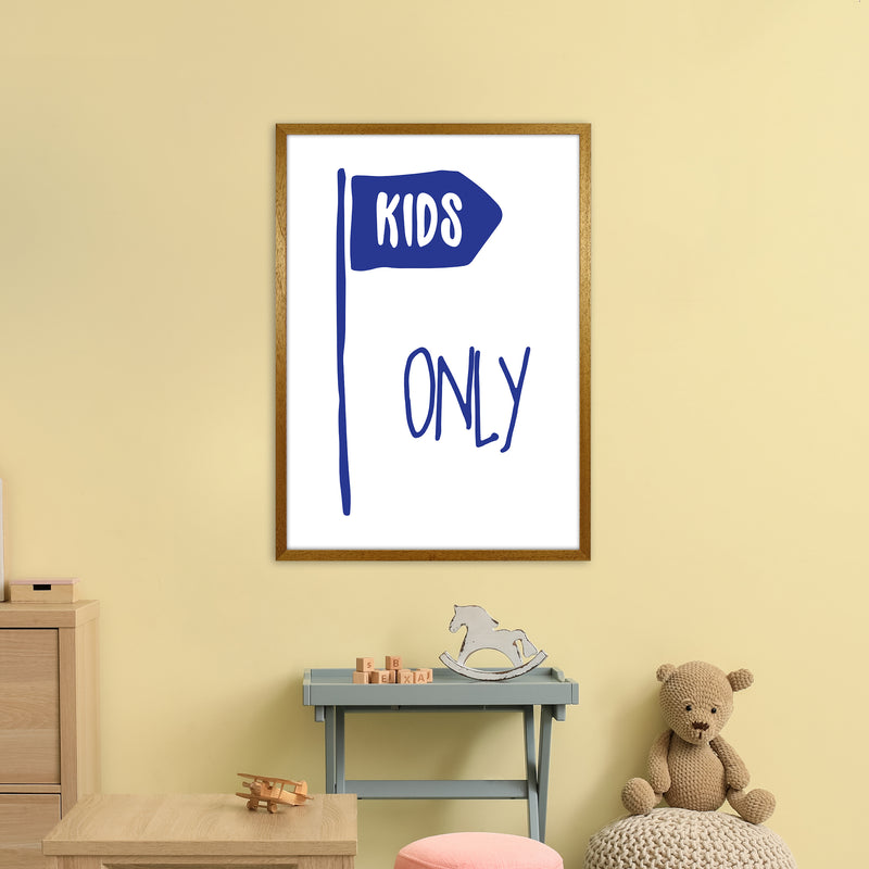 Kids Only Navy  Art Print by Pixy Paper A1 Print Only