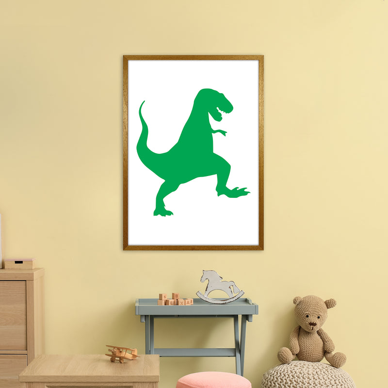 T-Rex Green  Art Print by Pixy Paper A1 Print Only