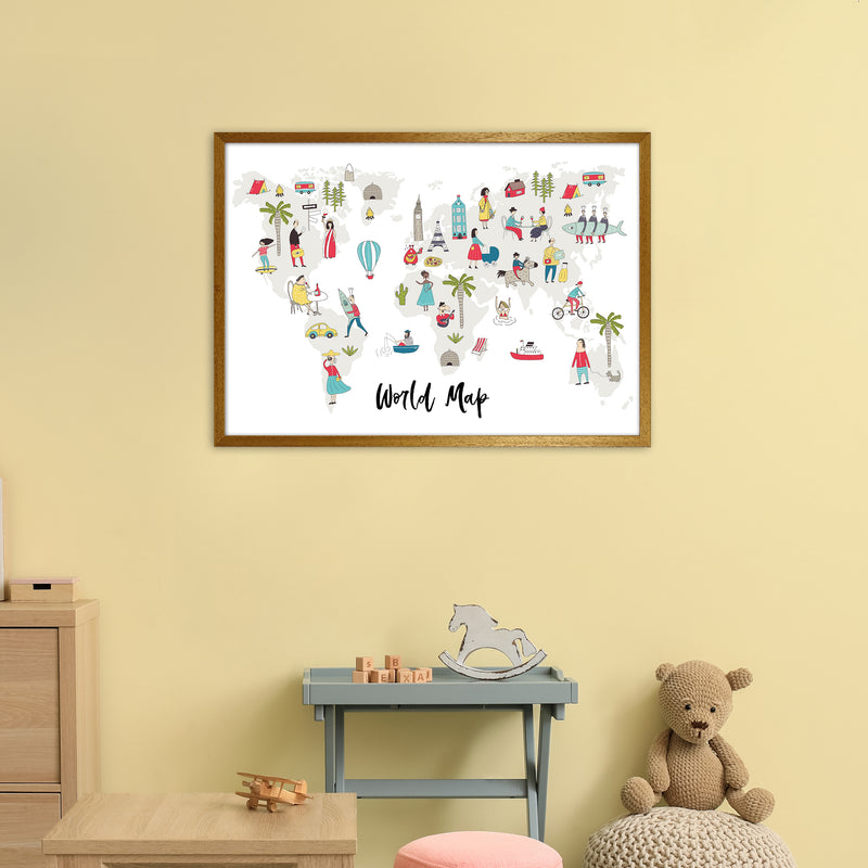 World Map  Art Print by Pixy Paper A1 Print Only