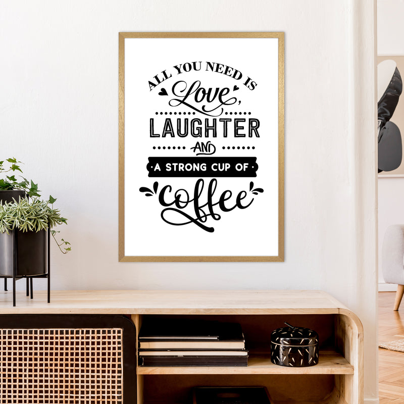 All You Need Is Love And Coffee  Art Print by Pixy Paper A1 Print Only
